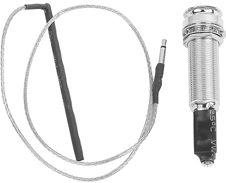 Cygmophing Gitarren-Klinken-Tonabnehmer, 6,35 mm Ausgangs-Klinkenbuchsen-Zylinder für E-Gitarre, Pipa, Ukulele-Zither