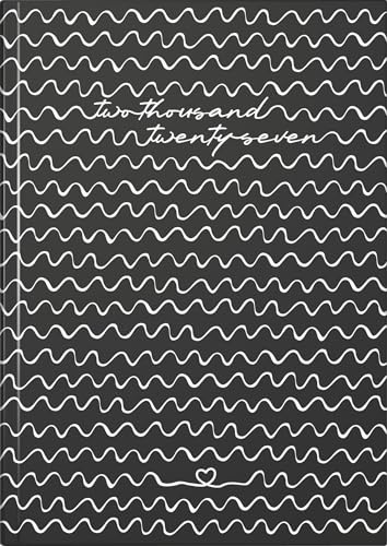 rido/idé Buchkalender Premium Young Line 2027 „Waves“ | A5, Papier: 1 Seite = 1 Tag