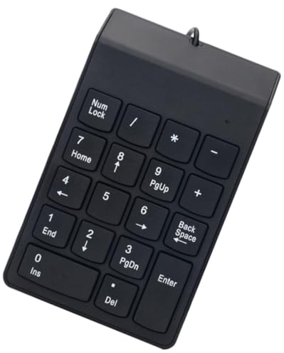 YOSADIER Tastiera Numerica USB 18 Tasti Compatta in Abs Design Elegante e Tasti Comodi per Computer e Laptop per Viaggio e Uso Esterno