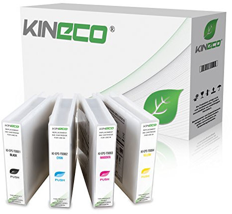 Kineco 4 Patronen für Epson Workforce WF-6090 WF-6590 Kompatibel