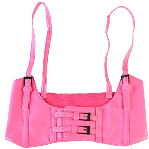 Cheerlife Damen Dehnbarer Träger-Gürtel Breiter Ledergürtel Taillengürtel Hüftgürtel Stretchgürtel Bauch Girdle Body Shaper (Pink)