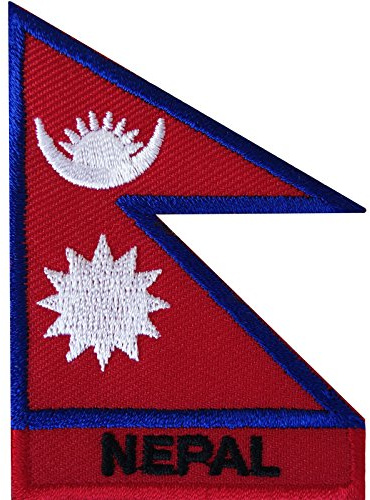 Nepal-Flagge zum Aufbügeln oder Aufnähen, Kathmandu, Nepali, Mount Everest, besticktes Abzeichen