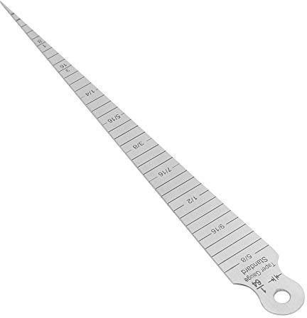 Strumento di Ispezione del Foro, Righello per Spessimetro a Cuneo in Acciaio Inossidabile, Righello di Misurazione per Ispezione di Prova del Calibro del Cono del Foro di Saldatura 0-15 Mm, Calibri