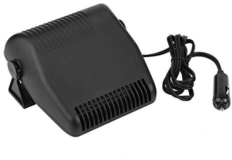 Auto Heizung, 2 in 1 tragbare Auto Keramik Heizung Windschutzscheibe Defroster Demister Lüfter Heizung 12V schwarz