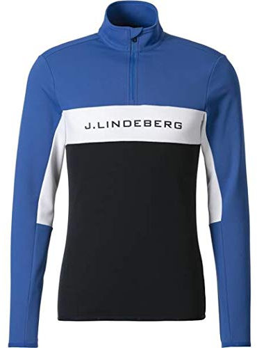 J. Lindeberg Herren Kimball Midlayer Zip Pullover - blau (S)