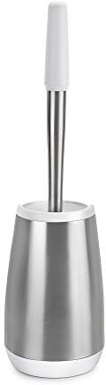 Polder Swivel Caddy, Stainless Steel, White, Single Toilet Brush