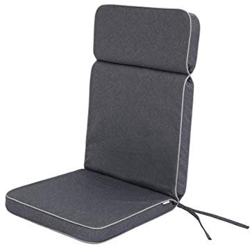 Stuhlauflage Hochlehner Gartenstuhl Base HL Sitzkissen 119x49x5 cm, Bequeme Kissen, Gartenkissen Polster Liege Sesel Stühl Gartenstühl - Navy blau