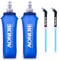 TRIWONDER Gourde Souple Pliable Flasque Running Bouteille d'eau Souple Poche Hydratation Réservoir d'Eau Flacon pour Sport Utilisation en Extérieur (500 ml avec paille - 2 Pièces)
