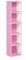 Furinno Pasir 5-stufiges Bücherregal mit offenem Regal, Rosa/Weiß