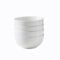 Vencier Set of 4 Porcelain 600ml Bowls | Cereal, Pasta, Noodles, Ice Cream | White Serving Bowls | Microwave Safe & Dishwasher Safe