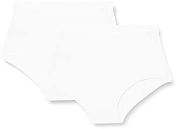 Playtex Maxi Organic Cotton Ultra-comfort X4, Brief, Mujer, Blanco (White), L