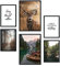 Nacnic Set 6 Winter Natur Bilder - Wandbild Kunstdruck Deko Posters & Plakate - Inneneinrichtung im Kunstgalerie - A3 und A4 - Mit schwarzem Rahmen