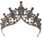 Frauen Schwarz Kristall Tiara Kronprinzessin Mädchen Elf Stirnband Strass Geschenk für Kostüm Hochzeit Braut Brautjungfer Abschlussball Geburtstag Festzug Halloween Haarschmuck Geschenk Barock 1#