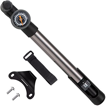 GIYO Mini-Fahrradpumpe, einzigartig, hohe Lautstärke/Hochdruck, cleveres Ventil, passend für Presta & Schrader max. 120 PSI für MTB & Road (GP-993) Taiwan hergestellt