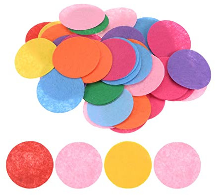 sourcing map Runde Filzkreise, 50 mm, vorgeschnitten, Vliesstoff, Mini-Filzstoff, Kreis für Heimwerker, Nähen, Handwerk, Schneiden, Projekte, Basteln, Veredelung, verschiedene Farben, 100 Stück