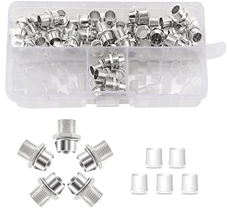 Lyeteung 50 Stücke Metall LED Dioden Halter, LED Clip Halter, LED-Lampenfassung, Diodenhalterung, Leuchtdioden Lampenfassung, Silber