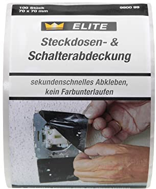 ELITE Steckdosen- & Schalterabdeckung 1 Rolle mit 100 Stück 70 x 70 mm