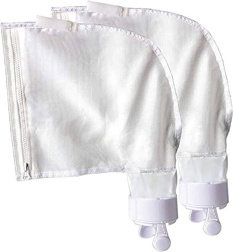 Kensbro Bolsas de filtro de piscina para Polaris 280 y 480, 2 unidades, con cremallera y cierre de velcro, color blanco