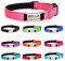Personalized Custom Reflective Dog Collar, Free Engraved Nameplate Name Id Tag, Soft Nylon Full Metal Buckle Pet Cat Collars Adjustable for Xs Small Medium Large Dogs Puppy Kitten