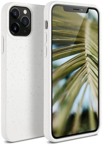 ONEFLOW Sama Sama Case kompatibel mit Apple iPhone 11 Pro – Nachhaltige Handyhülle aus Pflanzenfasern, Hülle biologisch abbaubar ohne Plastik, vegan und umweltfreundlich – Weiss