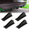 DREAMIZER Auto Heckspoiler, 4PCS Universal Car Heck Stoßstange Spoiler Diffusor, ABS hinteren Stoßstange Spoiler, Schwarz Spoiler Flossenschutzdekoration