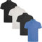 True Face Mens Polo Shirt Plain Tshirt Short Sleeve Summer Work Pique T Shirt Workwear Adult Tee Classic Casual Top Plain Set 2-4 Pack XXL