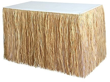 MAGICLULU kurzes Strandkleid sommerdeko Fransenstroh Ornament Weihnachtstischdecke Tischrock aus Stroh Tischröcke aus Raffiabast Weihnachten schmücken Vorhang Grasröcke Pool-Party Hula-Tanz