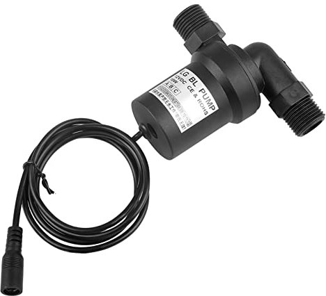 Yusat Pompe 12 V Solar 10 × 10 × 7 12 V 10 W Gleichstrom, bürstenlos, hohe Temperatur Umwälzpumpen, Pompe, 12 V Warmwasser-Umwälzpumpe