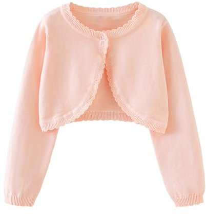 Miipat Ragazza Maglia Cardigan Manica Lunga Toddler Ragazze One Button Bolero Knitwear Maglioni a Maglia Rosa 100 2-3 Anni
