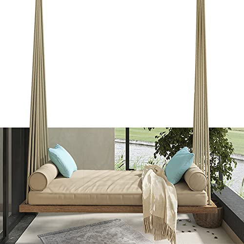 Large Solid Wood Hammock Chair with Stainless Steel Spreader - Giant Swing Chair, 16 Nylon Sling - Perfect for Home Use