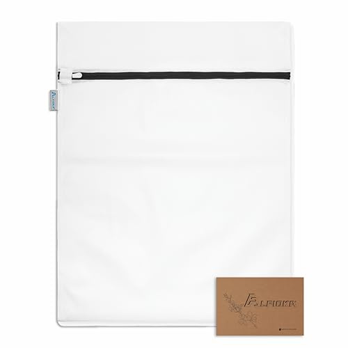 ALFIOKA Sacca Per Lavatrice Misura XXL (90x110) In Poliestere Premium, Resistente E Con Zip Anti Ruggine. Rete Fine E Permeabile. Sacchetto Grande Ideale Per Lavare Tende, Coperte E Lenzuola.