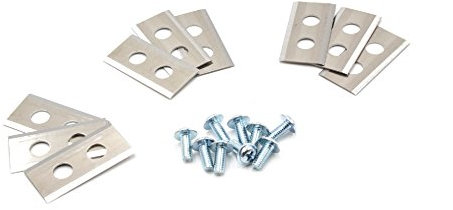 vhbw 9x Lames compatible avec Kress Mission KR110, KR111, KR110E, KR113, KR112, KR120E tondeuse - Lames de rechange, argenté, acier