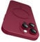 VCGFJD Magnetic for iPhone 12 Pro Max Case with Camera Lens Protector [Compatible with Magnetic], Matte Metallic Lustre Slim Soft TPU Bumper Shockproof Phone Case for iPhone 12 Pro Max 6.7-Wine Red