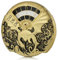 Drachen Roulette Spinner Würfelset 7-in-1 Fidget Spinner Metall DND-Würfelset mit luxuriöser Geschenkbox für Dungeons und Drachen und Tischspiel (Gold mit Schwarz)