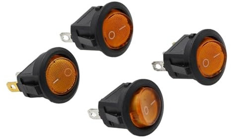 5pcs Voiture 220V Interrupteur À Bascule Rond Verrouillage5pcs Voiture 220V Interrupteur À Bascule Rond Verrouillage Rouge Jaune Vert Bleu LED Interrupteur À Bascule SPST ON/OFF Meilleures Ventes Cont
