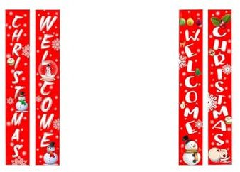 TianWlio Decorazioni natalizie, decorazione per albero di Natale, decorazione da appendere, decorazione da appendere, Natale, tenda da porta, bandiera, dipinto, decorazione per la casa (A*1+B*1,