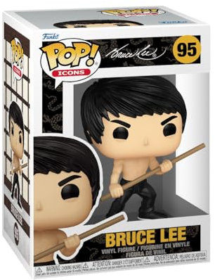 Funko Pop! Icons: Bruce Lee - (Dynamic) - Vinyl-Sammelfigur - Geschenkidee - Offizielle Handelswaren - Spielzeug Für Kinder und Erwachsene - Movies Fans - Modellfigur Für Sammler und Display