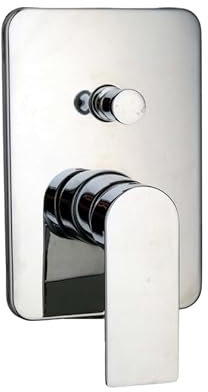 IMPALLI Miscelatore Doccia Con Deviatore A Incasso Facile Installazione Miscelatore Per Doccia Da Muro Due Vie Piastra Quadrata Finitura Cromo Serie 18