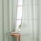 BellaHills Leinenoptik Gardinen Wohnzimmer Modern Vorhänge Halbtransparent 2er Set H 137 x B 140 cm Leinenvorhang mit Ösen Semi-Sheer Linen Curtains for Schlafzimmer, Salbei Hell