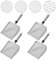 Lot de 4 tamis de jardin en acier inoxydable, 2/2,8/3,8/5 mm, tamis à compost avec poignée, tamis de jardin, tamis à compost en acier inoxydable, pelle à terreau portable pour le jardinage et