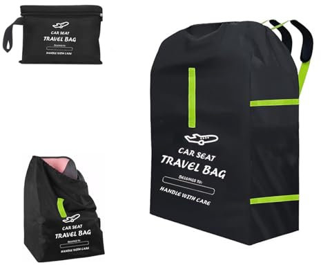 lelewangluo Kindersitz Transporttasche, Kindersitz Schutzhülle Flugzeug mit Schultergurt, Robust Gate Check Reisetasche Wasserdicht Aufbewahrungstasche Schutzhülle für Kindersitz Kinderwagen