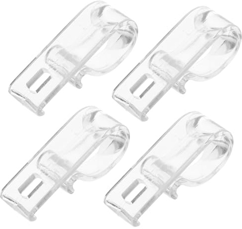 OUNONA 4Pcs Roller Curtain Positioning Hooks with Screws Roller Blind Clips for Chain Control Shade Fixing Device Compatible with Roman and Vertical Shutters Boy Girl Safety Bead Chain Tensioners