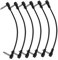 Kisangel 1set Guitar Effects Cable Durable Oxygen Effector Line for Instruments Patch Cables for Electric and Acoustic Guitars Easy to Use and Operate 6pcs