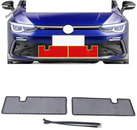 Szwaldaper Auto-Insektenschutzgitter, Frontgrill-Einsatznetz, for VW, for Golf 8 MK8 2020–2023, Zubehör, Außen-Umrüstsatz Insektenschutz für den Kühlergrill(R-line Versions)