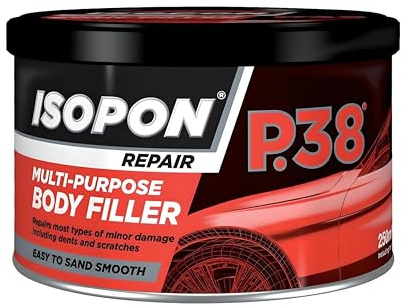 INTERMIX SUPPLIES P38 Car Body Filler 250ml -Professional Two-Part Polyester Filler for Dents, Scratches, Holes -Strong Adhesion to Metal, Aluminium & Fibreglass -Easy Sand, Paint-Ready Autom