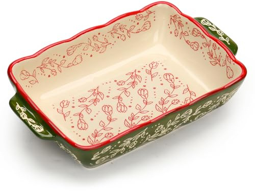 Ceramic Baking Dish,Rectangular Baking Dishes,Casserole Dishes for Oven, Lasagne Dishes,Bakeware with Handles for Lasagne, Pies, Casserole, Tapas,Roasts