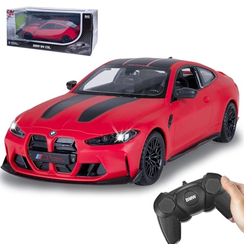 JAMARA 402270 BMW M4 CSL 1:16 Rot 2,4GHz RC Auto Rennwagen Ferngesteuert Modellauto Spielzeug Kinder ab 6 Jahre Geschenkidee
