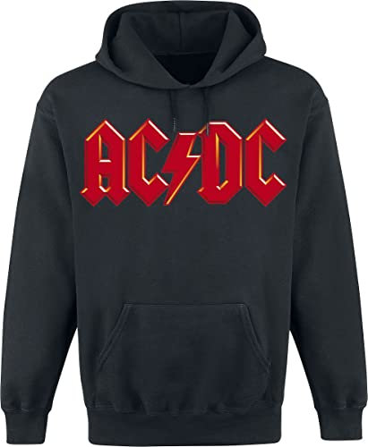AC/DC Red Logo Männer Kapuzenpullover schwarz XL
