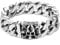 URBAN JEWELRY Unique 23 cm Men's Stainless Steel Silver Skull Head Link Chain Bracelet
