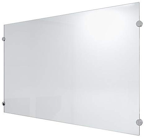 ECOfoxx 6mm ESG Glas Küchenrückwand Spritzschutz Herd Fliesenspiegel Glasplatte Rückwand viele Größen (Milchglas, 100x50cm)